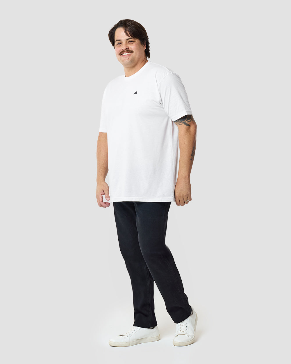 Legacy Stretch Denim Jeans-Dark Grey-30"-Plus-Full--Model---40