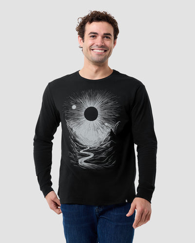 Lunar Canyon Long Sleeve Tee-Black-Regular-Front--Model---L