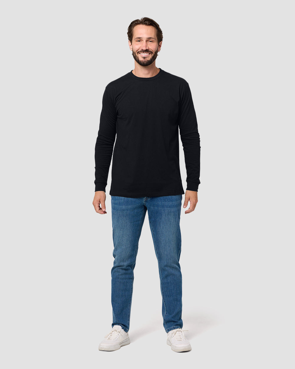 Long Sleeve Tee - Non-Branded-Black-Tall-Regular-Full--Model---L