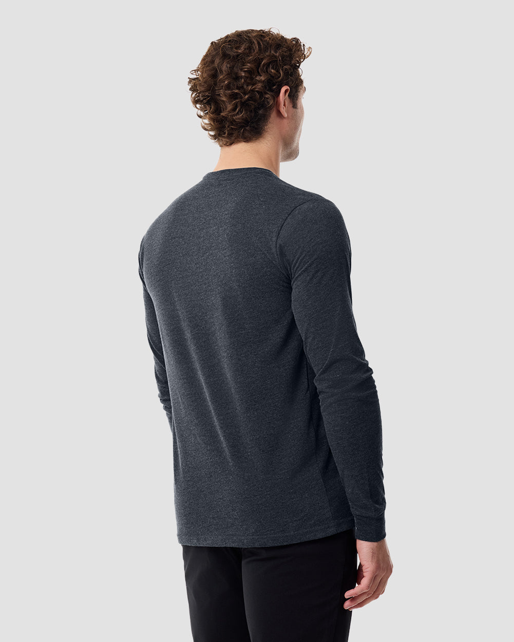 Long Sleeve Tee - Non-Branded-Regular-Charcoal-Back--Chase---L