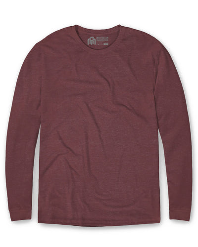 Long Sleeve Tee - Non-Branded-Regular-Maroon-Front