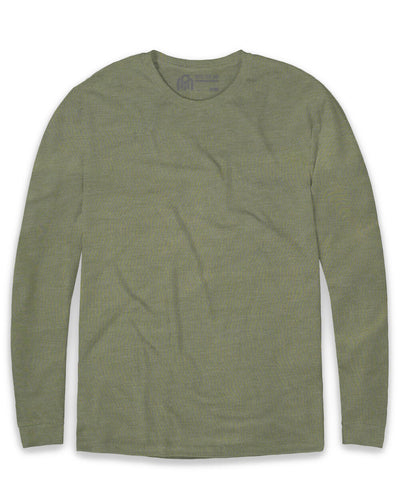 Long Sleeve Tee - Non-Branded-Regular-Olive Green-Front