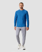 Long Sleeve Active Tee - Non-Branded-Cool Blue-Regular-Full--Model---L