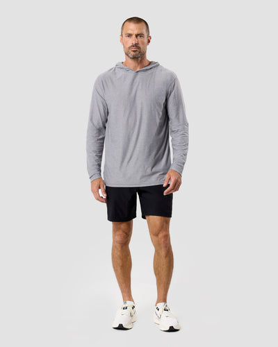 Long Sleeve Hooded Active Tee - Non-Branded-Grey-Regular-Full--Zac---L