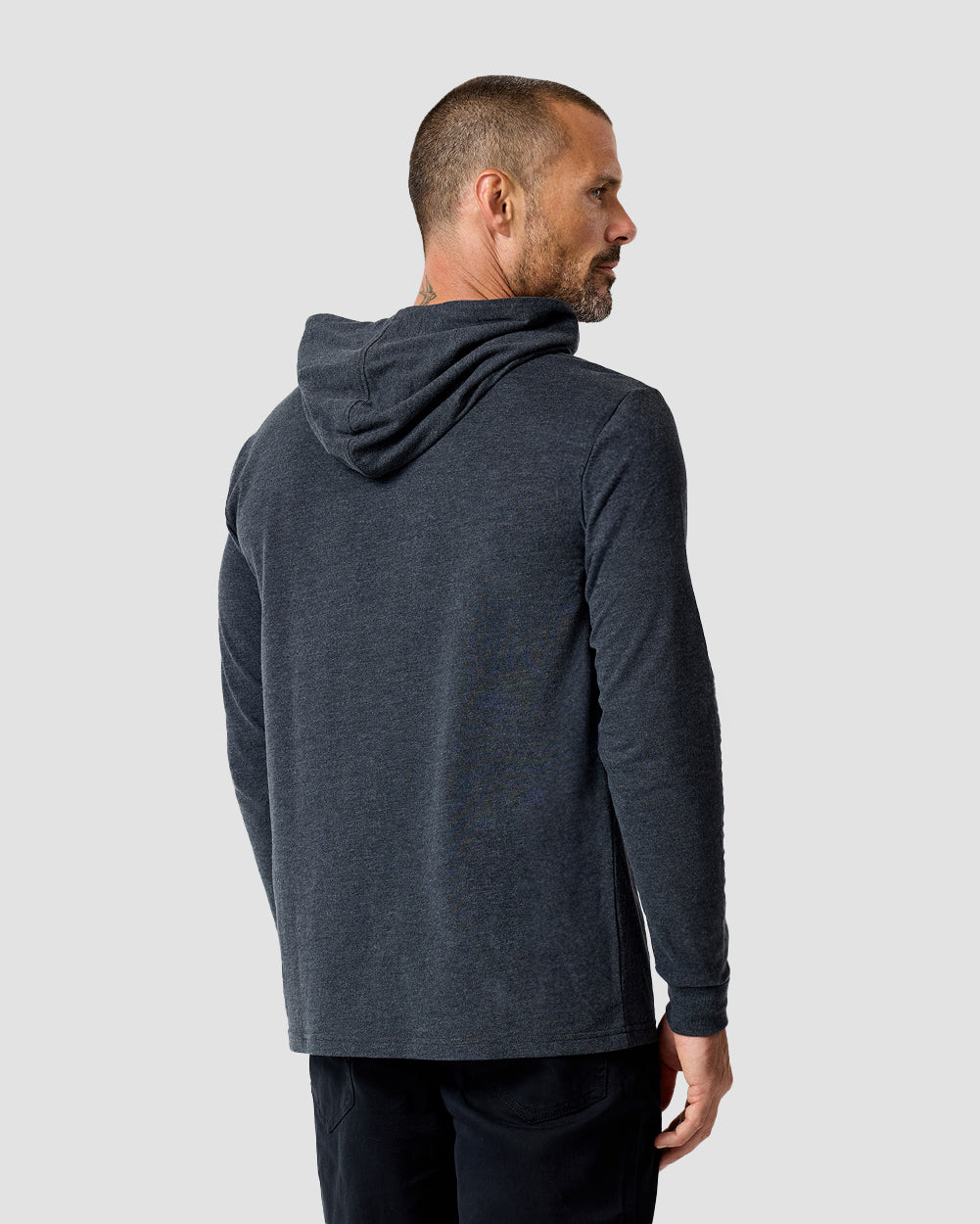 Long Sleeve Hooded Tee-Charcoal-Regular-Back--Zac---L