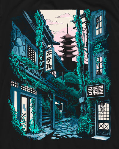 Lost Alley Tee-Black-Regular-Swatch--Model---L