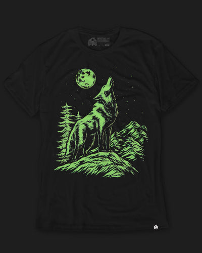 Lunar Howl Glow-in-the-Dark Tee-Black-Regular-Glow--Model---L