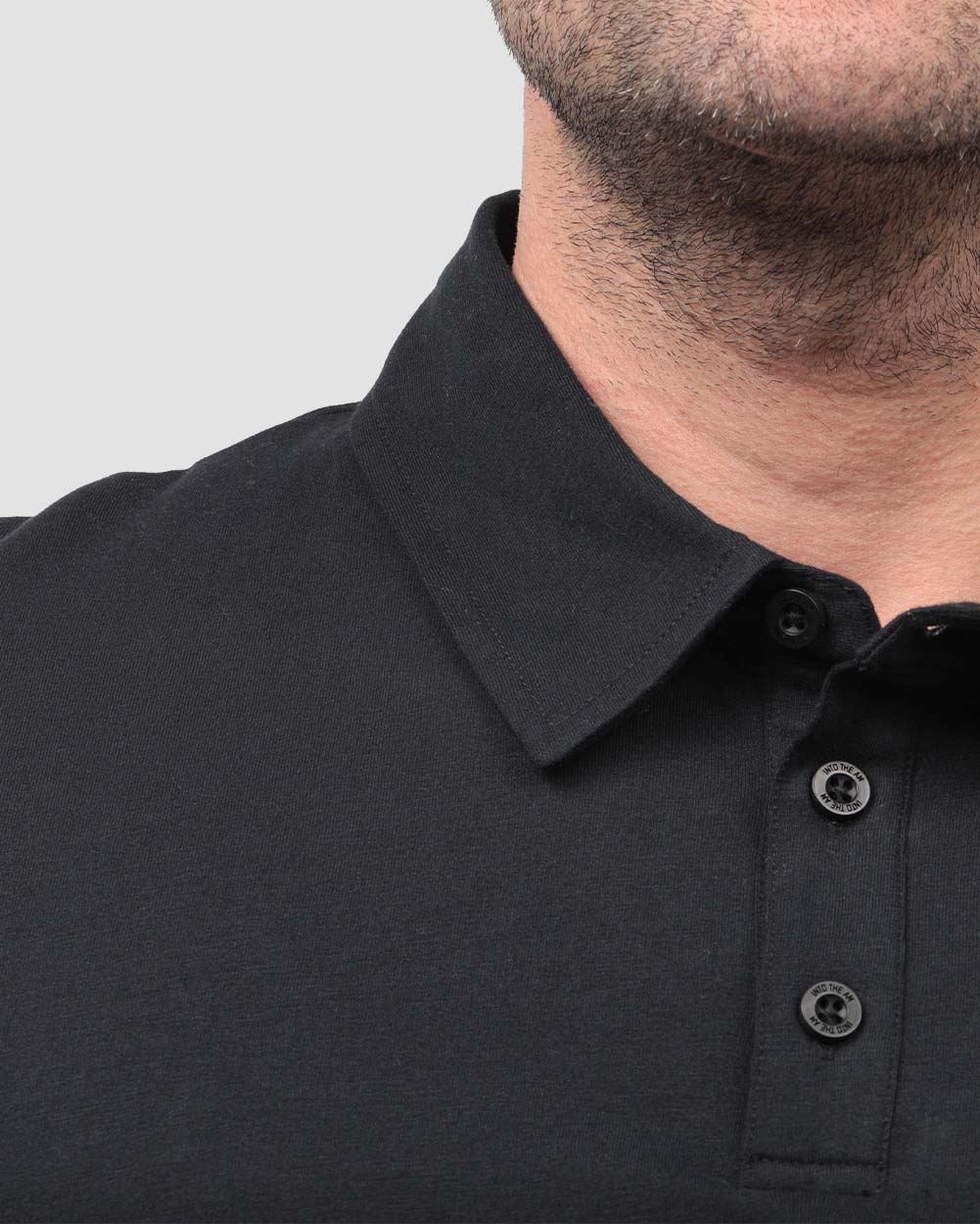 Polo - Tall - Non-Branded-Black-Regular-Detail--Model---L