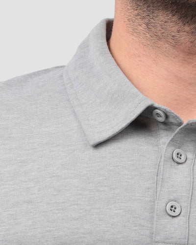 Polo - Tall - Non-Branded-Grey-Regular-Detail--Model---L