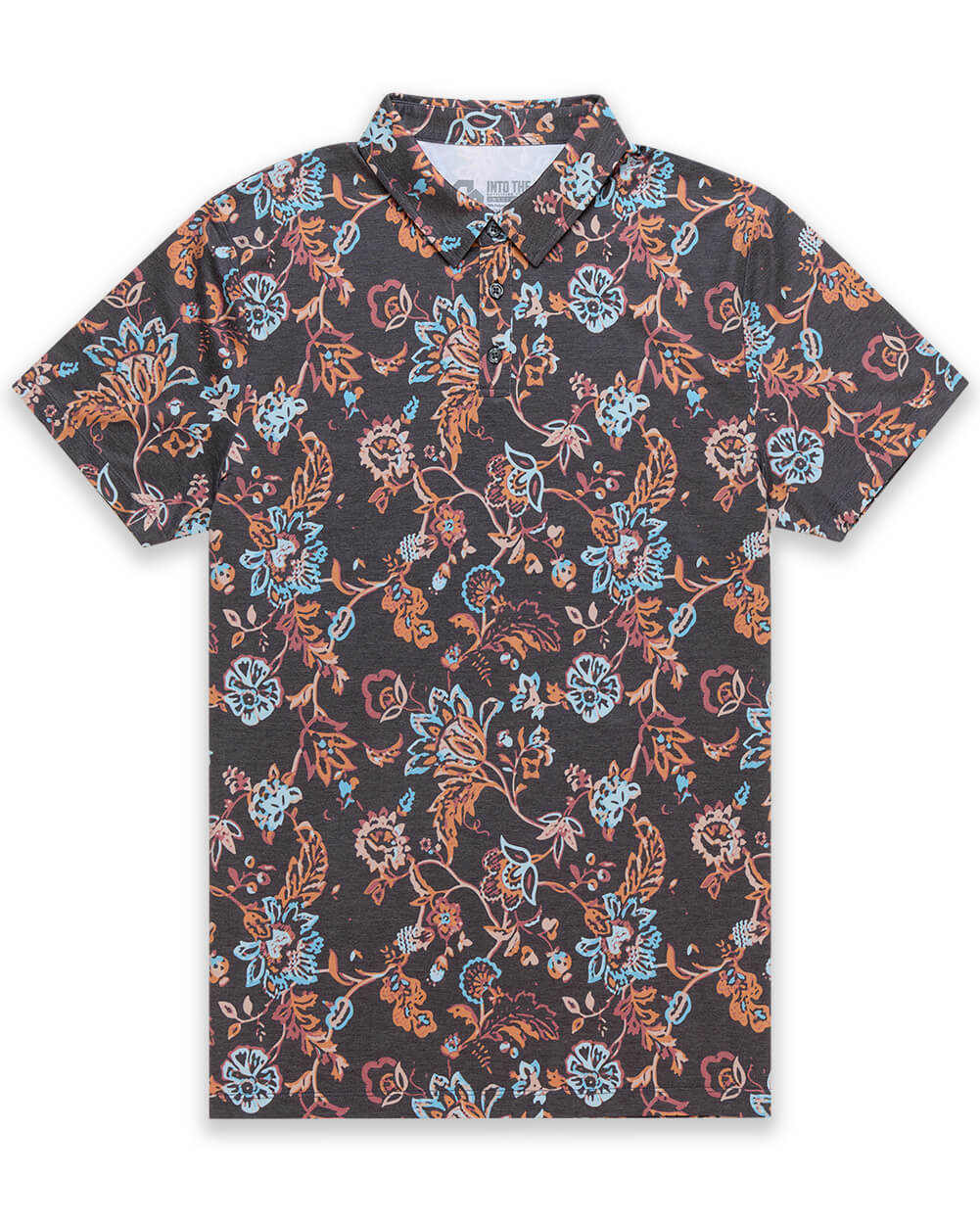 Pursuit Performance Polo-Black Floral-Reg-Regular-Mock--Model---L