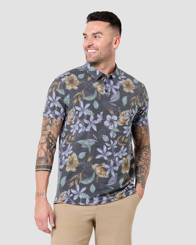 Pursuit Performance Polo-Coastal Flowers-Tall-Regular-Front--Model---L