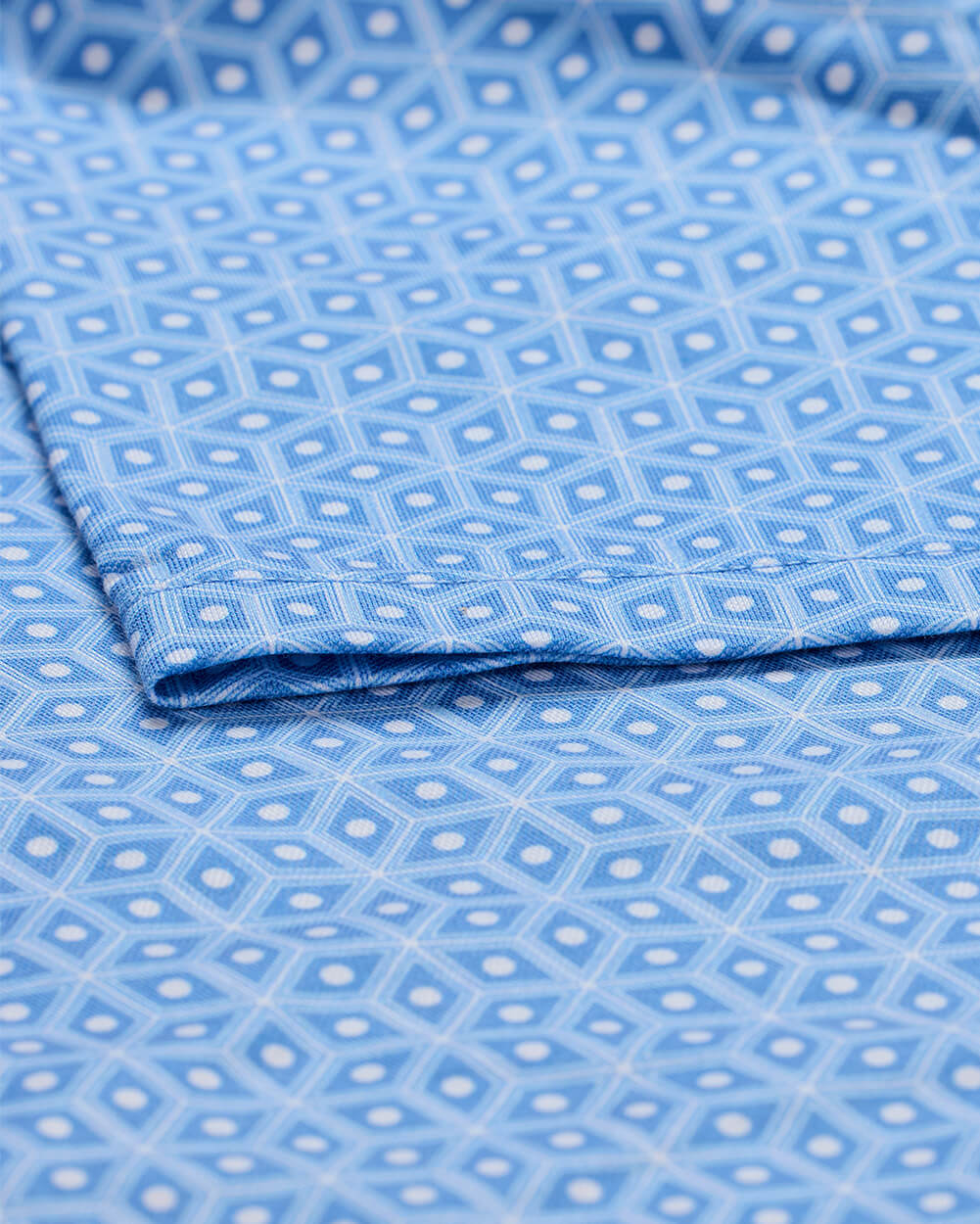 Pursuit Performance Polo-Columbia Blue Cubes-Reg-Regular-Detail--Model---L