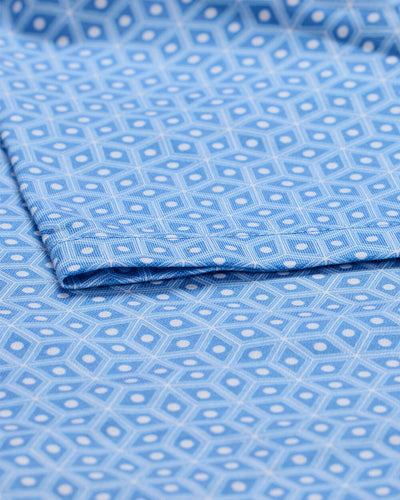 Pursuit Performance Polo-Columbia Blue Cubes-Reg-Regular-Detail--Model---L