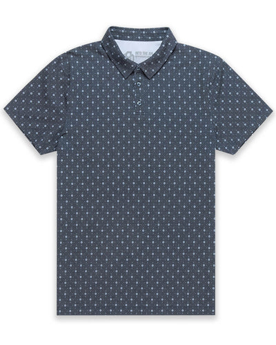 Pursuit Performance Polo-Navy Dots-Reg-Regular-Mock--Model---L