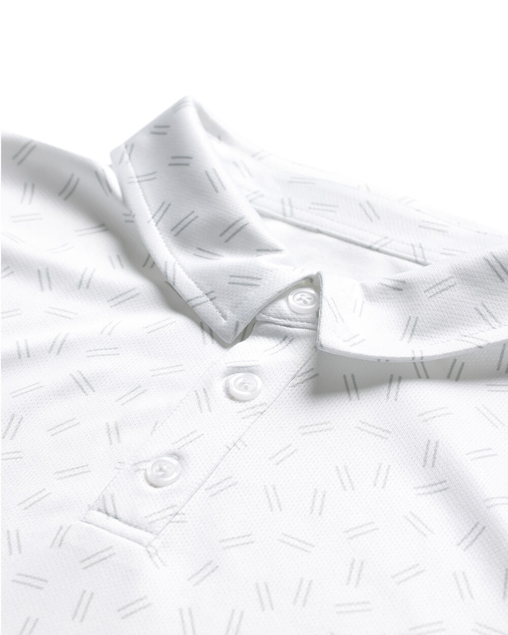 Performance Polo - Branded-White Dashes-Regular-Detail--Alex---M