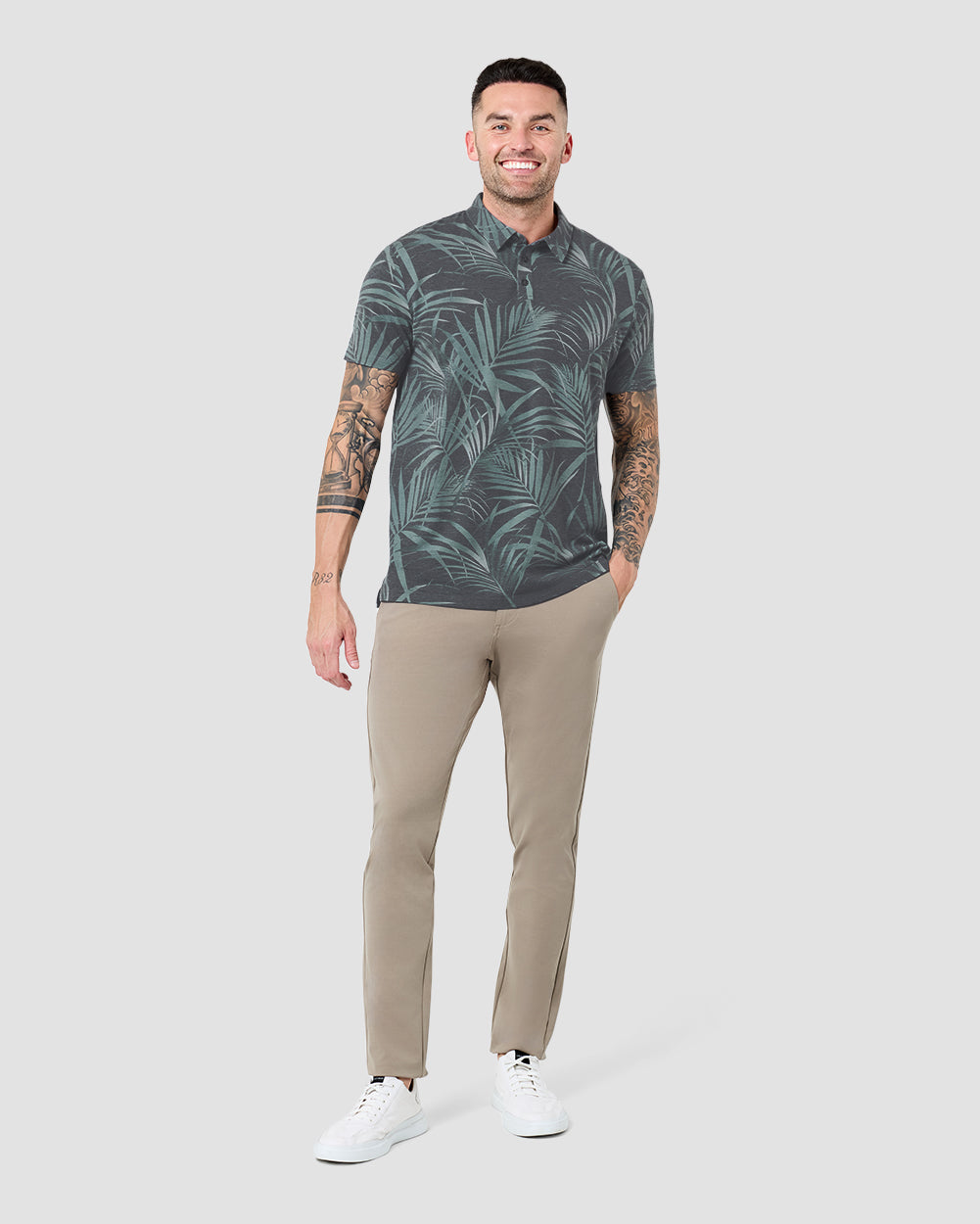 Pursuit Performance Polo-Midnight Jungle-Tall-Regular-Full--Model---L