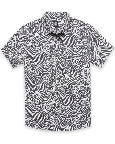 Relaxed Button Up - Non-Branded-Black Beige Animal-Regular-Mock--Alex---M