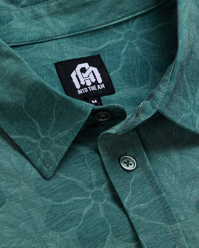 Relaxed Button Up-Green Floral-Regular-Detail3--Nico---L