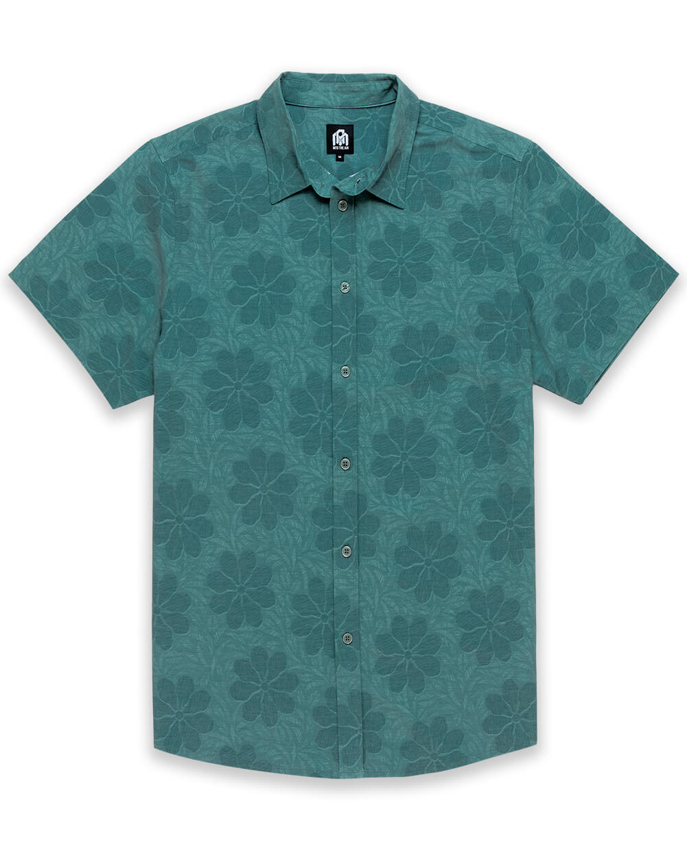 Relaxed Button Up-Green Floral-Regular-Mock--Nico---L