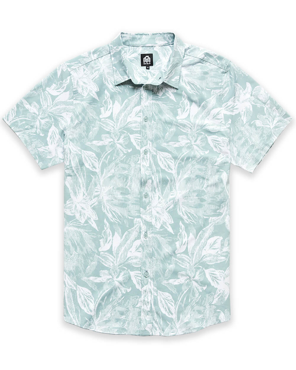 Relaxed Button Up-Slate Green Floral-Regular-Mock--Alex---M