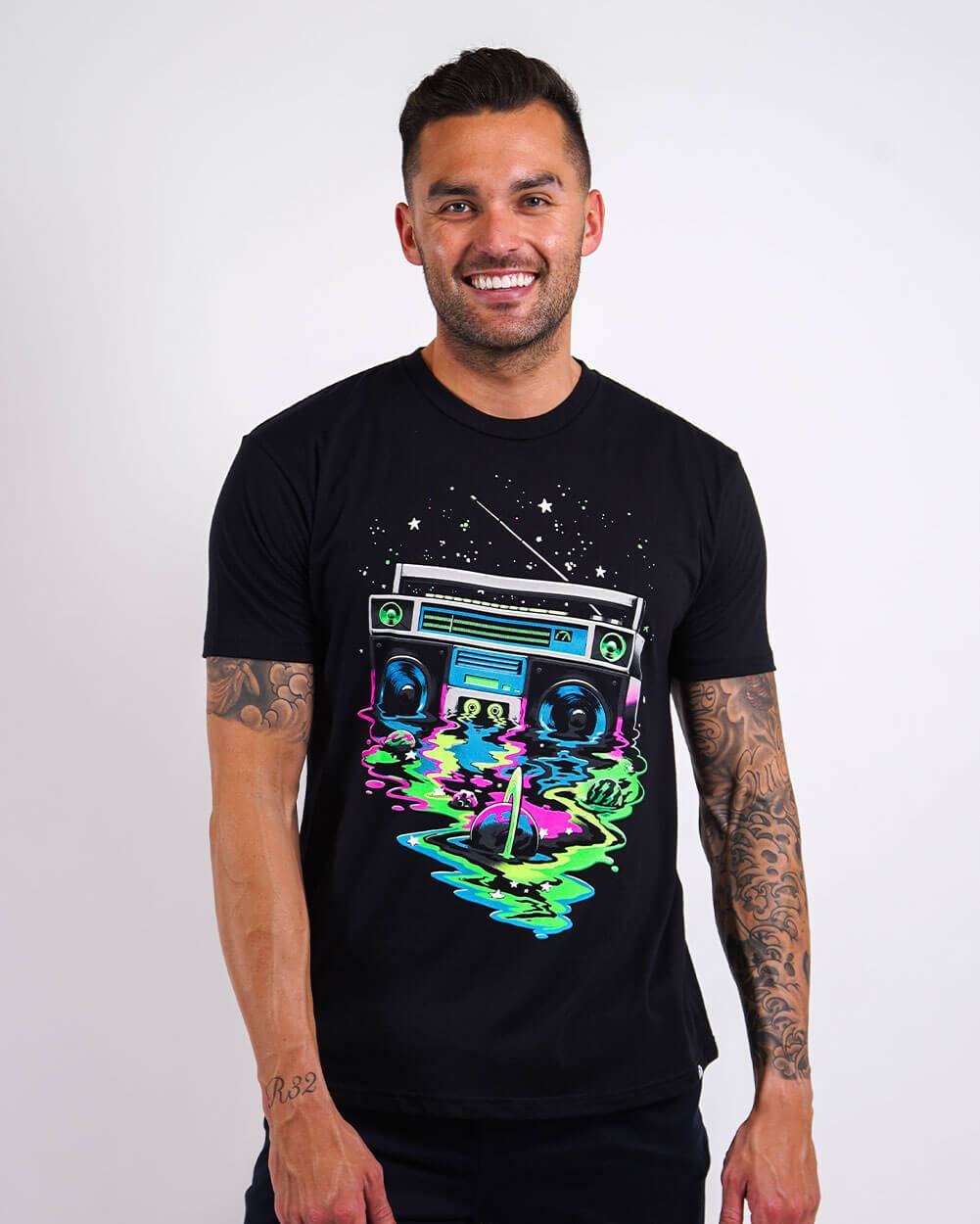 Cosmic Beats Tee-Front--Zach---L