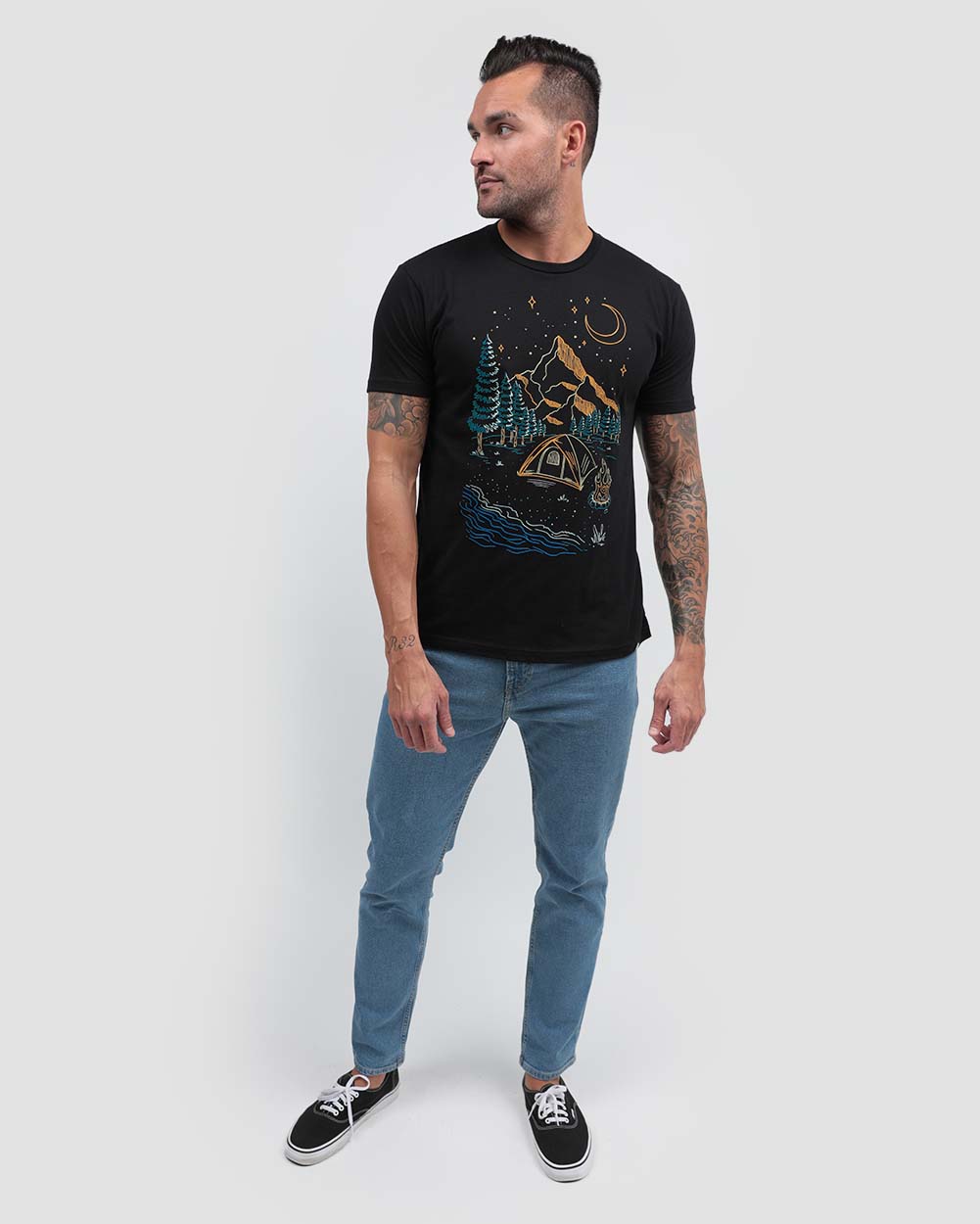 Moonlight Camper Tee-Black-Regular-Full--Model---L