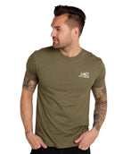 Summer Islands Tee-Olive Green-Regular-Front--Model---L