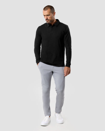 Long Sleeve Polo - Non-Branded-Black-Tall-Regular-Full--Zac---L