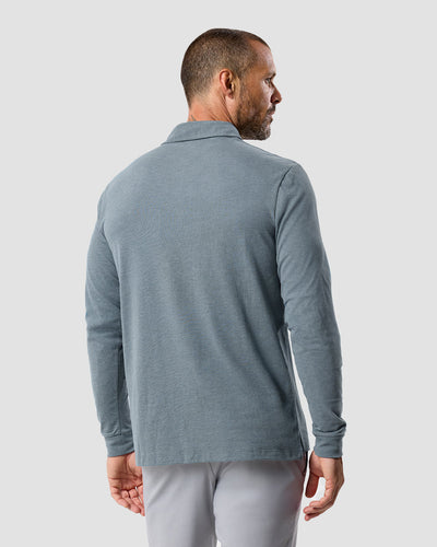 Long Sleeve Polo - Non-Branded-Indigo-Reg-Regular-Back--Zac---L