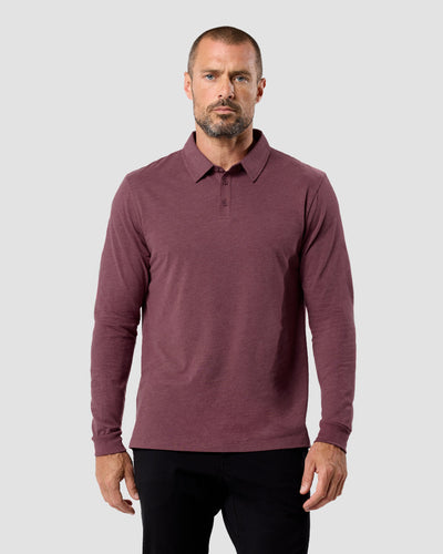 Long Sleeve Polo - Non-Branded-Maroon-Reg-Regular-Front--Zac---L