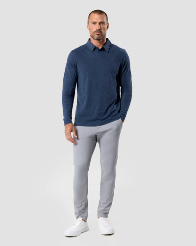 Long Sleeve Polo - Non-Branded-Navy-Reg-Regular-Full--Zac---L