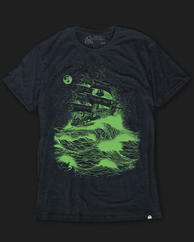 Midnight Tide Glow-in-the-Dark Tee-Navy-Regular-Glow--Model---L