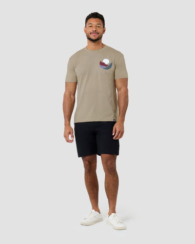 Moonlit Valley Tee-Heather Tan-Regular-Full--Model---L