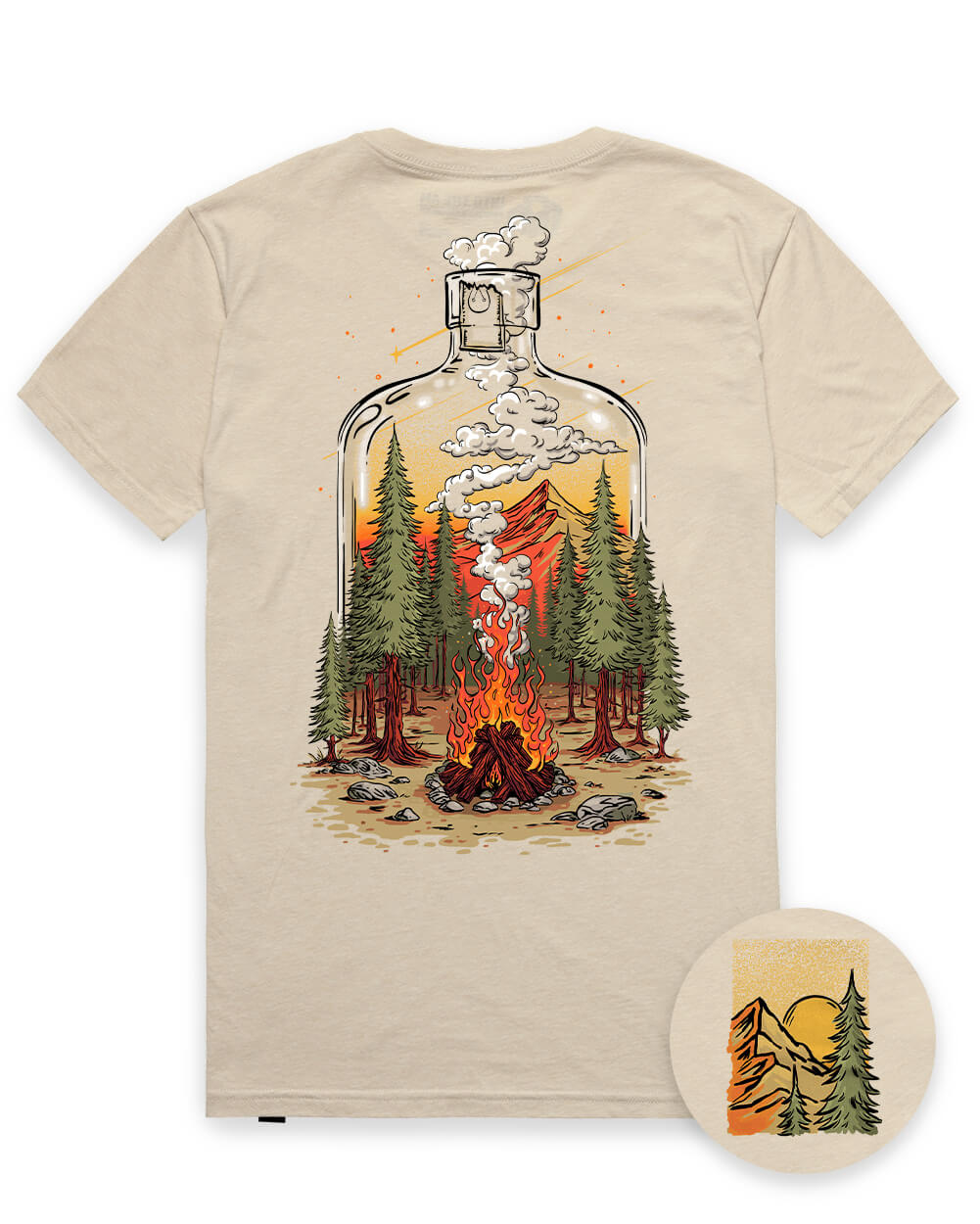 Nature Distilled Tee-Cream-Regular-Mock--Model---L