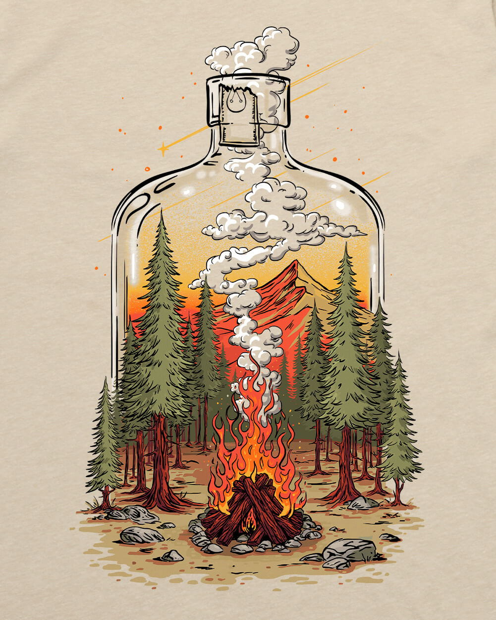 Nature Distilled Tee-Cream-Regular-Swatch--Model---L