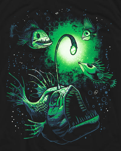 Neon Predator Glow-in-the-Dark Tee-Black-Regular-Swatch--Model---L