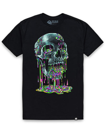 Neon Rot Tee-Black-Regular-Mock--Model---L