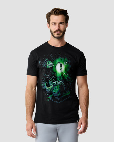 Neon Predator Glow-in-the-Dark Tee-Black-Regular-Front--Model---L
