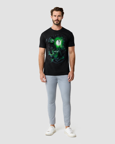 Neon Predator Glow-in-the-Dark Tee-Black-Regular-Full--Model---L