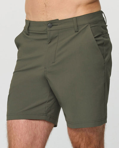 Daily Shorts-Dark Olive-7"-Regular-Front 3--Alex---31