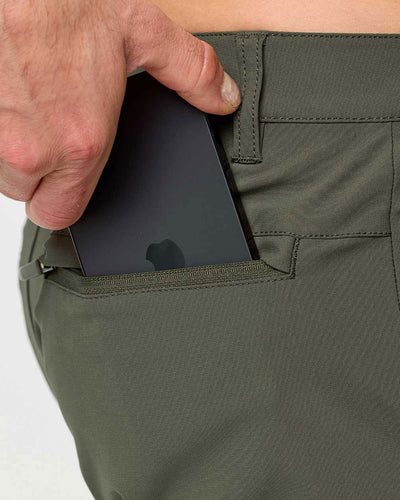 Daily Shorts-Dark Olive-9"-Plus-Detail 2--Ross---40