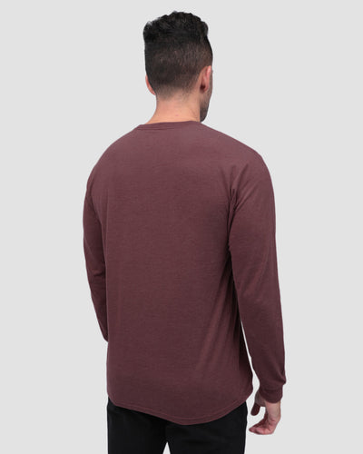 Long Sleeve Tee - Non-Branded-Regular-Maroon-Back--Zach---L