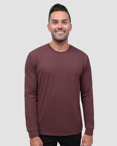 Long Sleeve Tee - Non-Branded-Regular-Maroon-Front--Zach---L