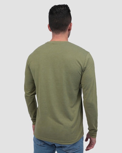Long Sleeve Tee - Non-Branded-Regular-Olive Green-Back--Zach---L