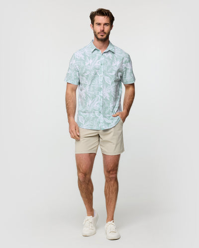 Relaxed Button Up-Slate Green Floral-Regular-Full--Alex---M