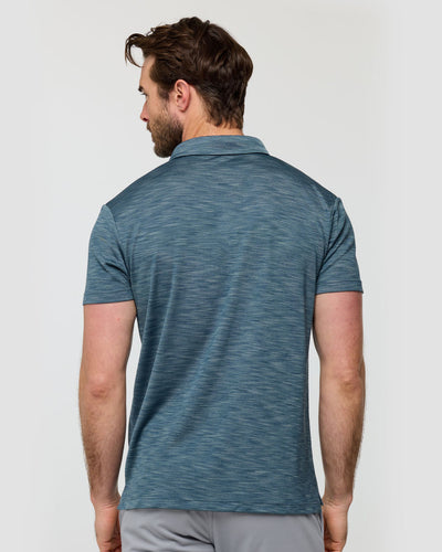 Performance Polo - Non-Branded-Indigo-Reg-Regular-Back--Model---L