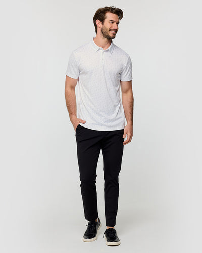 Performance Polo - Non-Branded-White Dashes-Regular-Full--Alex---M
