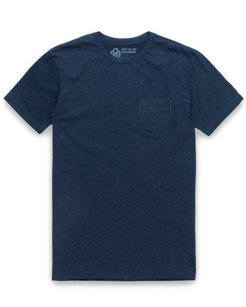 Pocket Tee-Navy-Regular-Mock