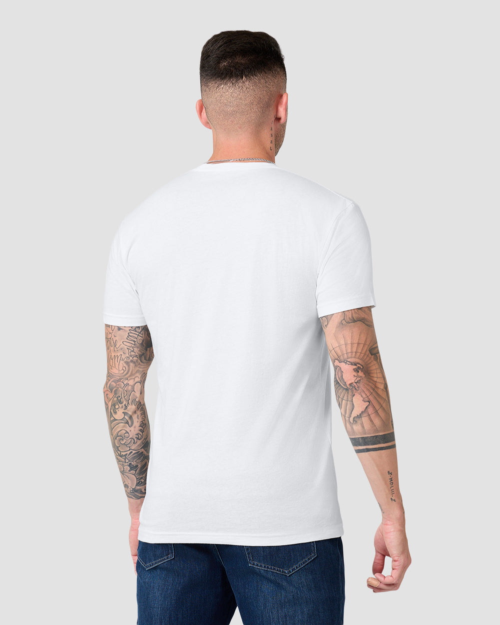 Pocket Tee-White-Regular-Back