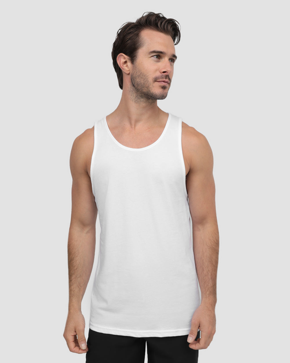 Tank-White-Regular-Front--Model---L